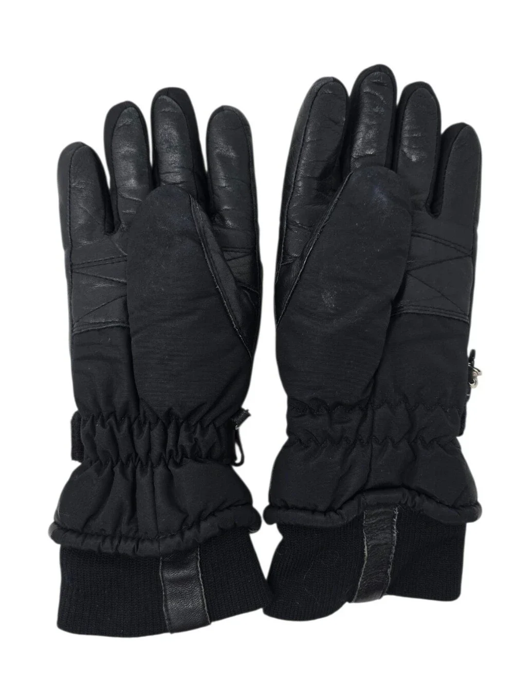 Reusch Leather & Nylon Gore-Tex Ski Gloves Size 8 Adult Black Blue White